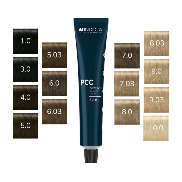 Indola PCC Permanent Color Cream 1.0 Schwarz Natur 60ml